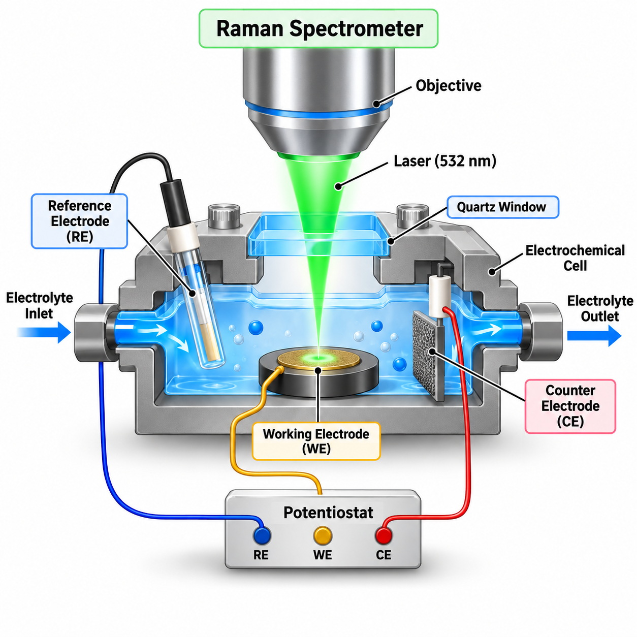 Electrochemical In-situ Raman